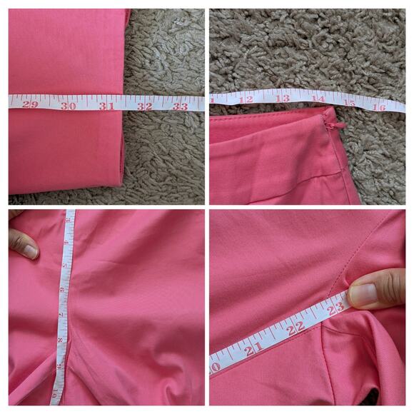 Talbots Heritage Capri Pants Womens 4P Pink Cotton Barbiecore Coquette Y2K Style - Picture 4 of 7